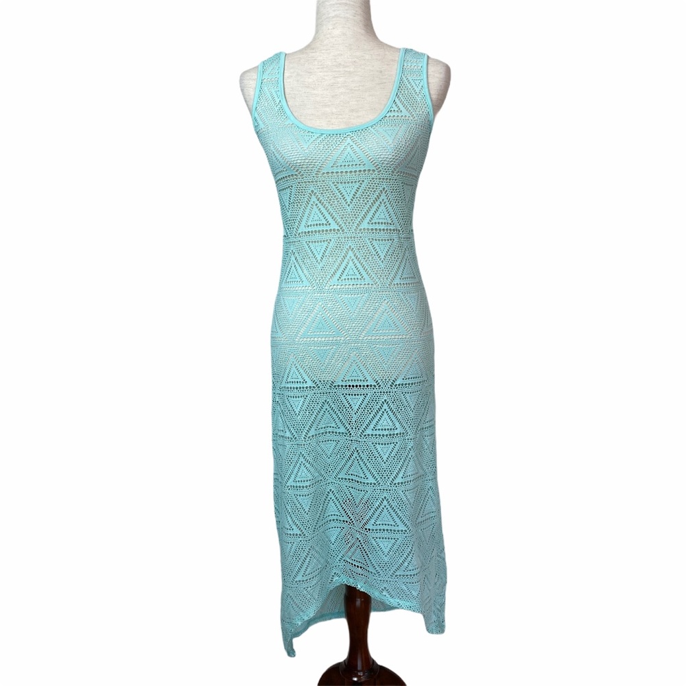 XHILARATION maxi high low swim suit cover up EUC